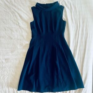 Classic Women's Navy Blue Dress - Pleated Timeless Dress NWT